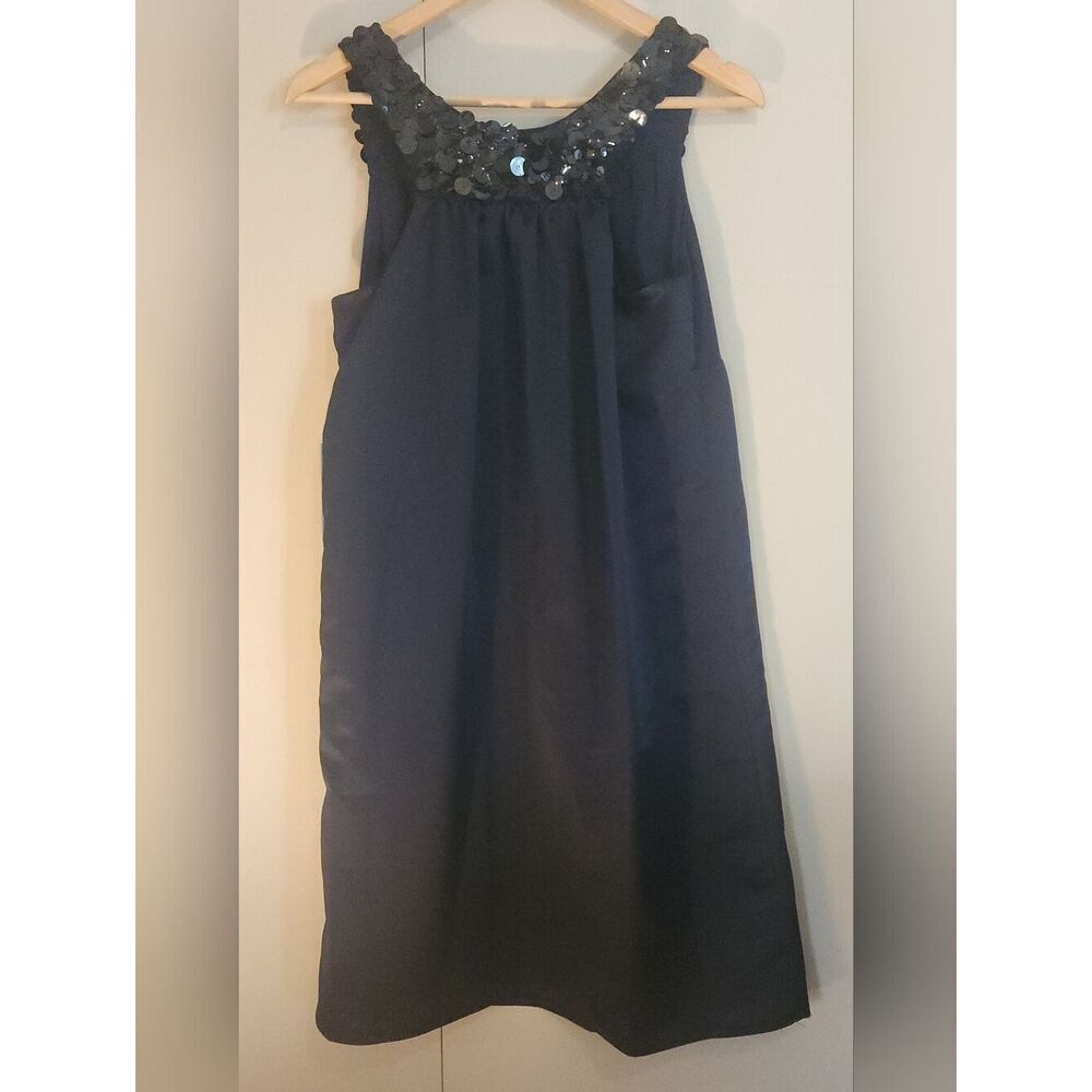 D2 Simply Vera Wang Navy Tank Dress w sequin accent at shoulders & back yoke NWT